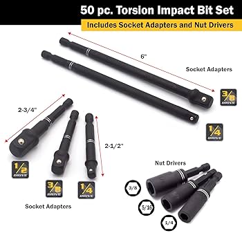 Amazon | Titan 16251 ねじりインパクトビットセット(50ピース